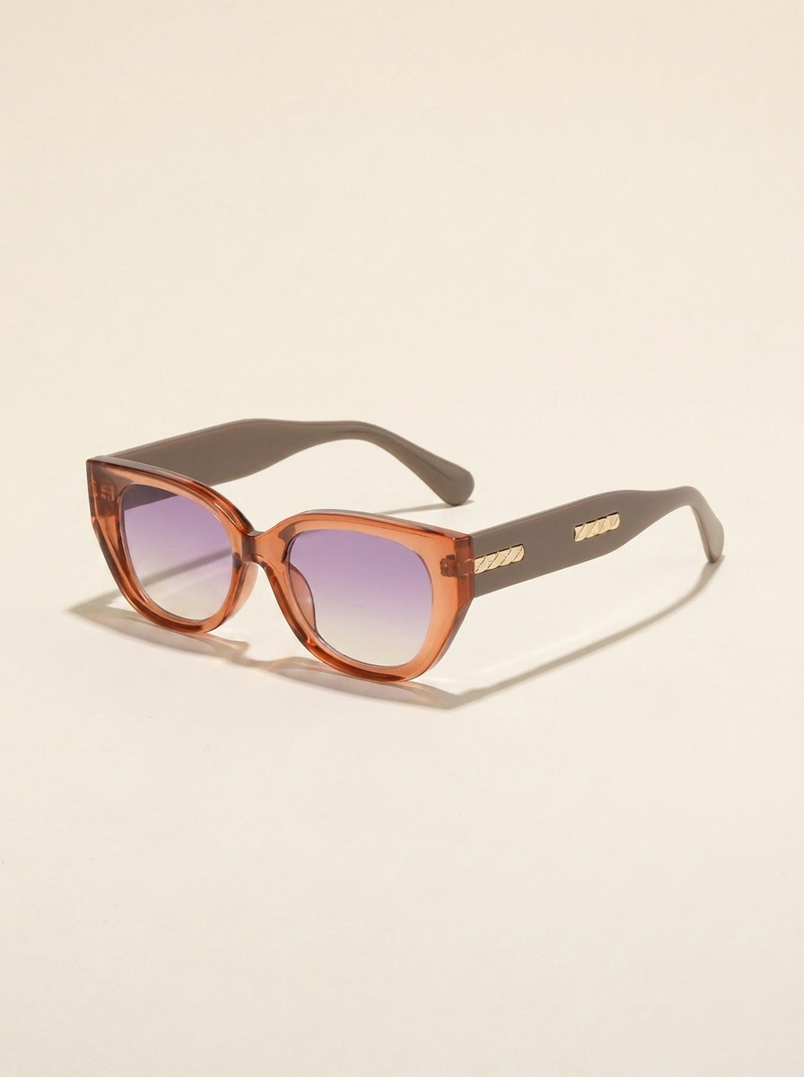 VelouraAvenue Slim Cat-Eye Sunglasses - Taupe - Image 8
