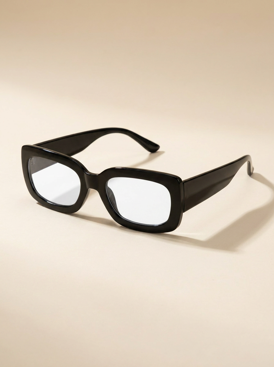 VelouraAvenue Rectangle Frame Sunglasses - Black - Image 2