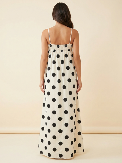 Polka Dot Maxi Dress — Back