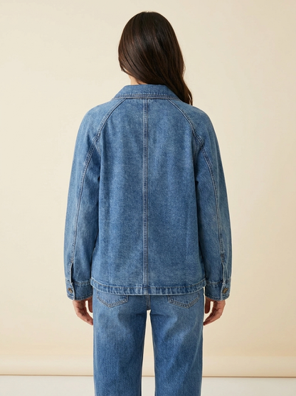 Raglan Sleeve Denim Jacket - view 3