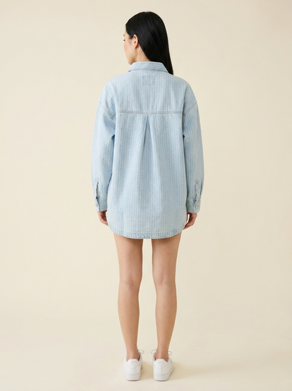 RISEN Stripe Denim Shaket - Back