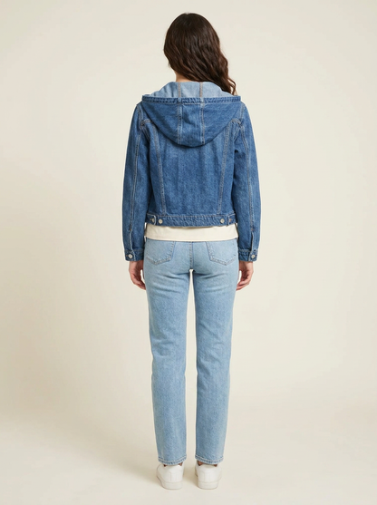 RISEN Hoodie Denim Jacket - Back