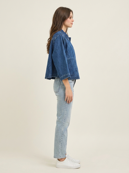 RISEN Cropped Denim Jacket - Side