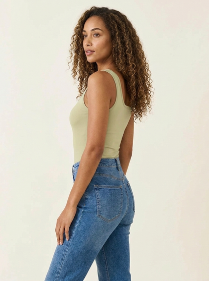 VelouraAvenue Square Neck Bodysuit - Beige - Image 18