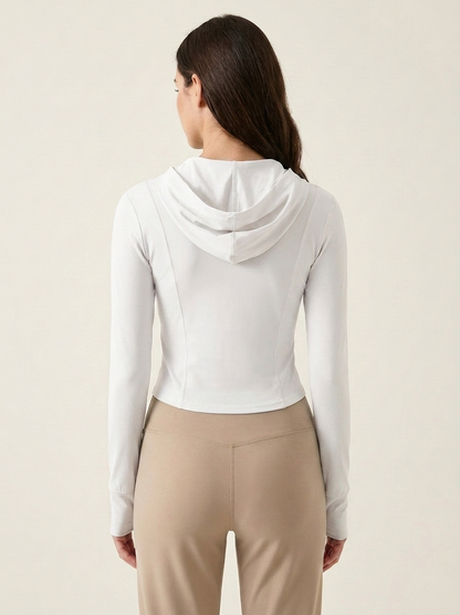 VelouraAvenue Hooded Active Jacket - White - Image 9