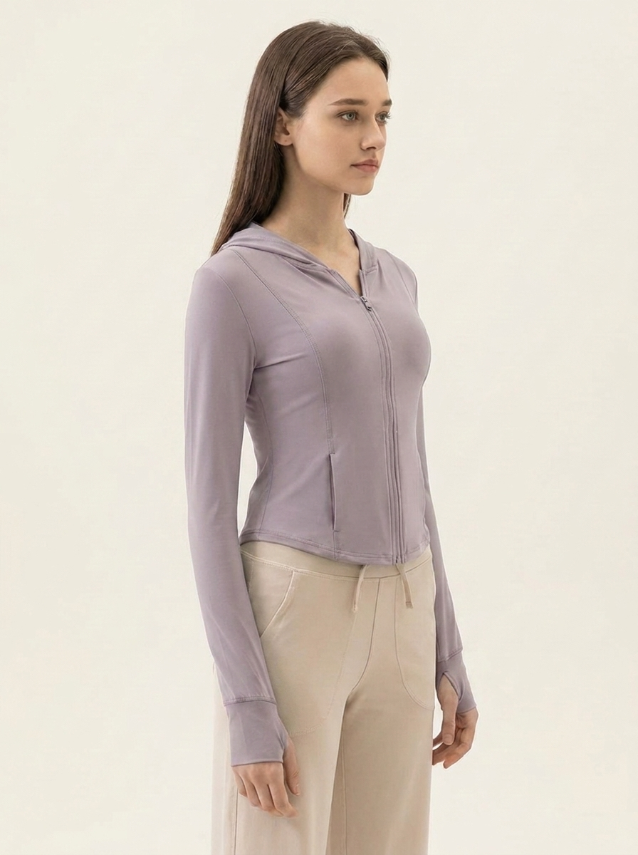 VelouraAvenue Hooded Active Jacket - Lavender - Image 14