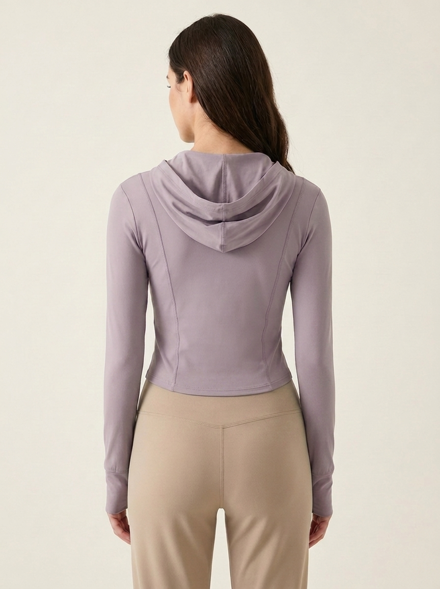 VelouraAvenue Hooded Active Jacket - Lavender - Image 15