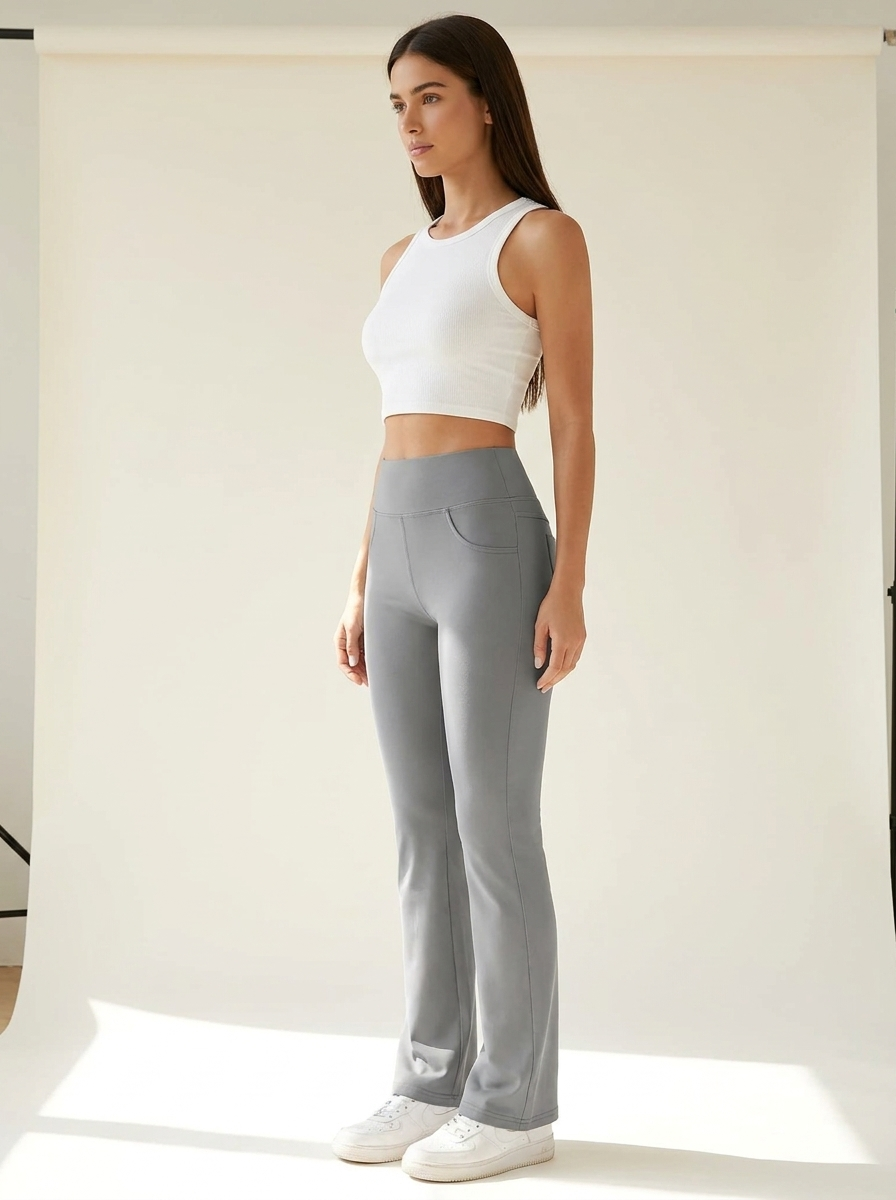 VelouraAvenue Pocket Active Pants - Gray - Image 2