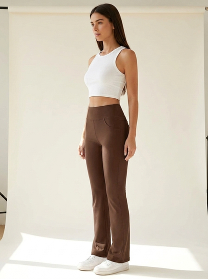 VelouraAvenue Pocket Active Pants - Brown - Image 11