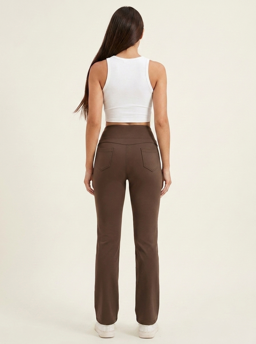 VelouraAvenue Pocket Active Pants - Brown - Image 12