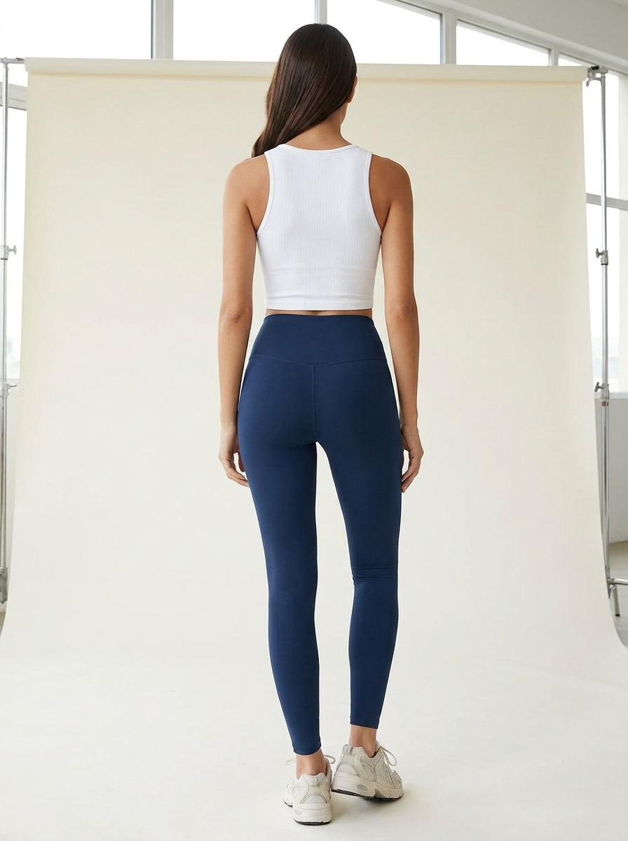 VelouraAvenue Skinny Active Pants - Dark Blue - Image 3