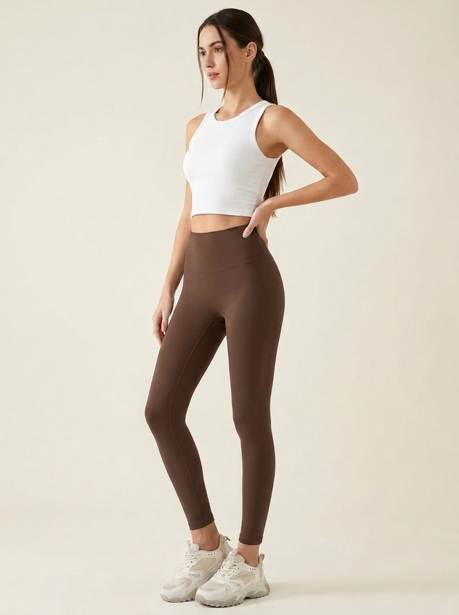 VelouraAvenue Skinny Active Pants - Mocha - Image 8