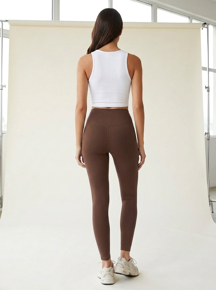 VelouraAvenue Skinny Active Pants - Mocha - Image 9