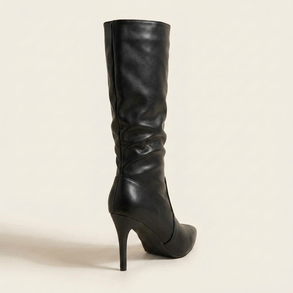 VelouraAvenue Point Toe Stiletto Boots - Black - Back