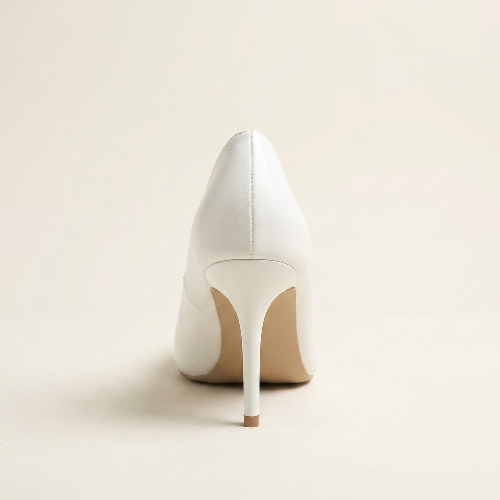 VelouraAvenue Point Toe Stiletto Pumps - White - Back
