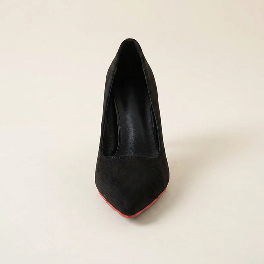 VelouraAvenue Point Toe Stiletto Pumps 1 - Black - Single Front