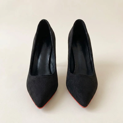 VelouraAvenue Point Toe Stiletto Pumps 1 - Black - Front
