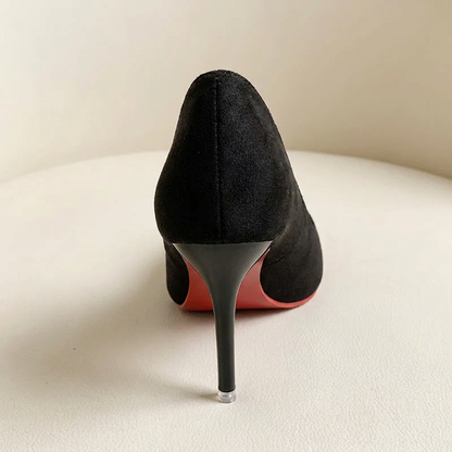VelouraAvenue Point Toe Stiletto Pumps 1 - Black - Back
