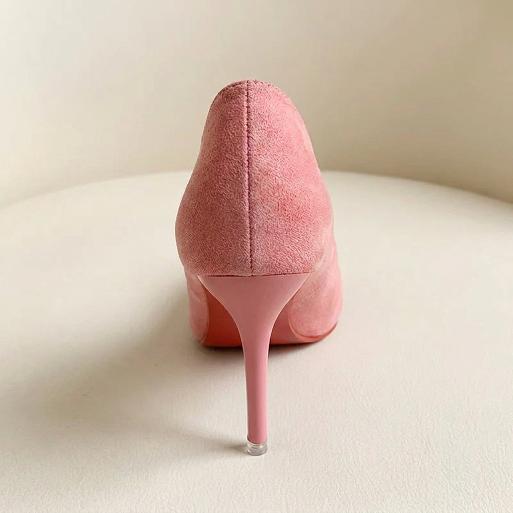 VelouraAvenue Point Toe Stiletto Pumps 1 - Pink - Back
