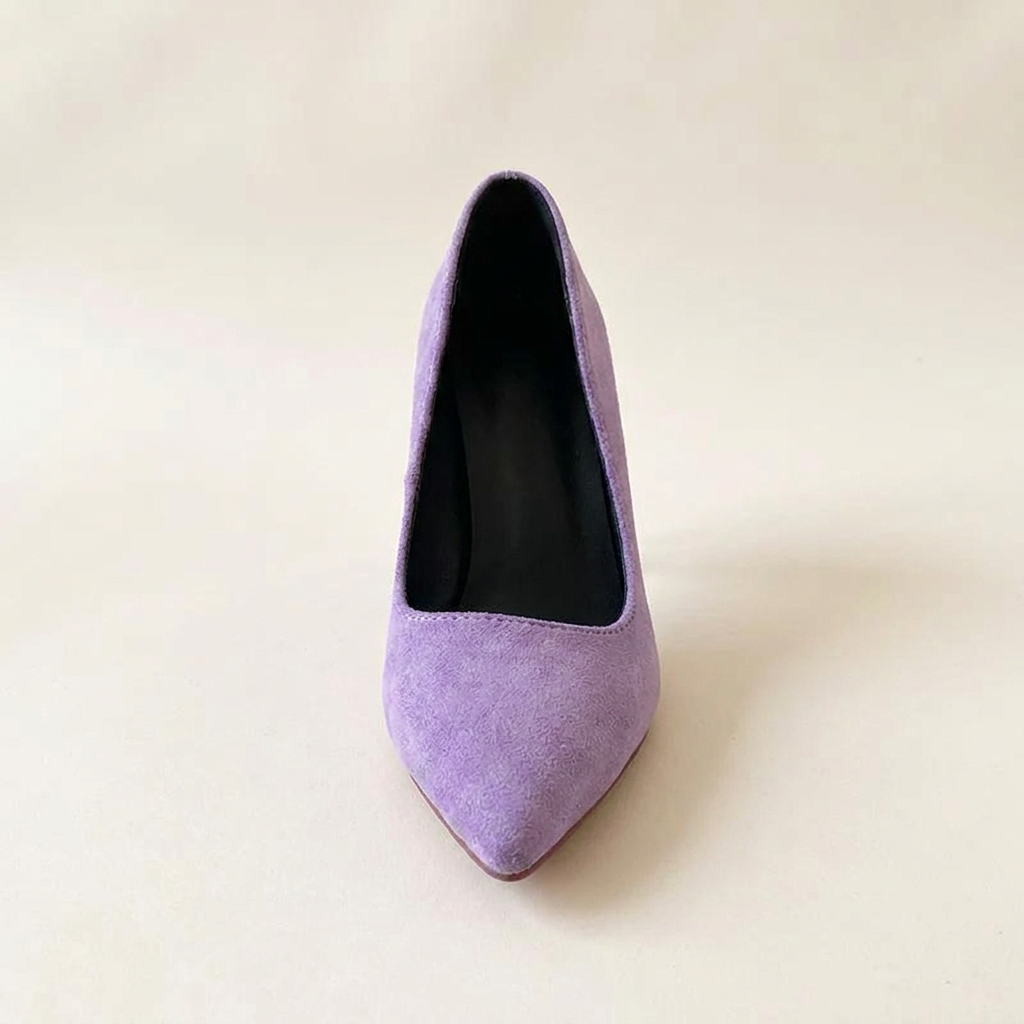 VelouraAvenue Point Toe Stiletto Pumps 1 - Lilac - Single Front