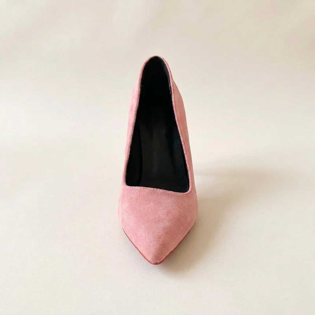 VelouraAvenue Point Toe Stiletto Pumps 1 - Pink - Single Front