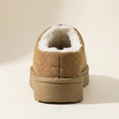 VelouraAvenue Round Toe Platform Slippers - Camel - Back