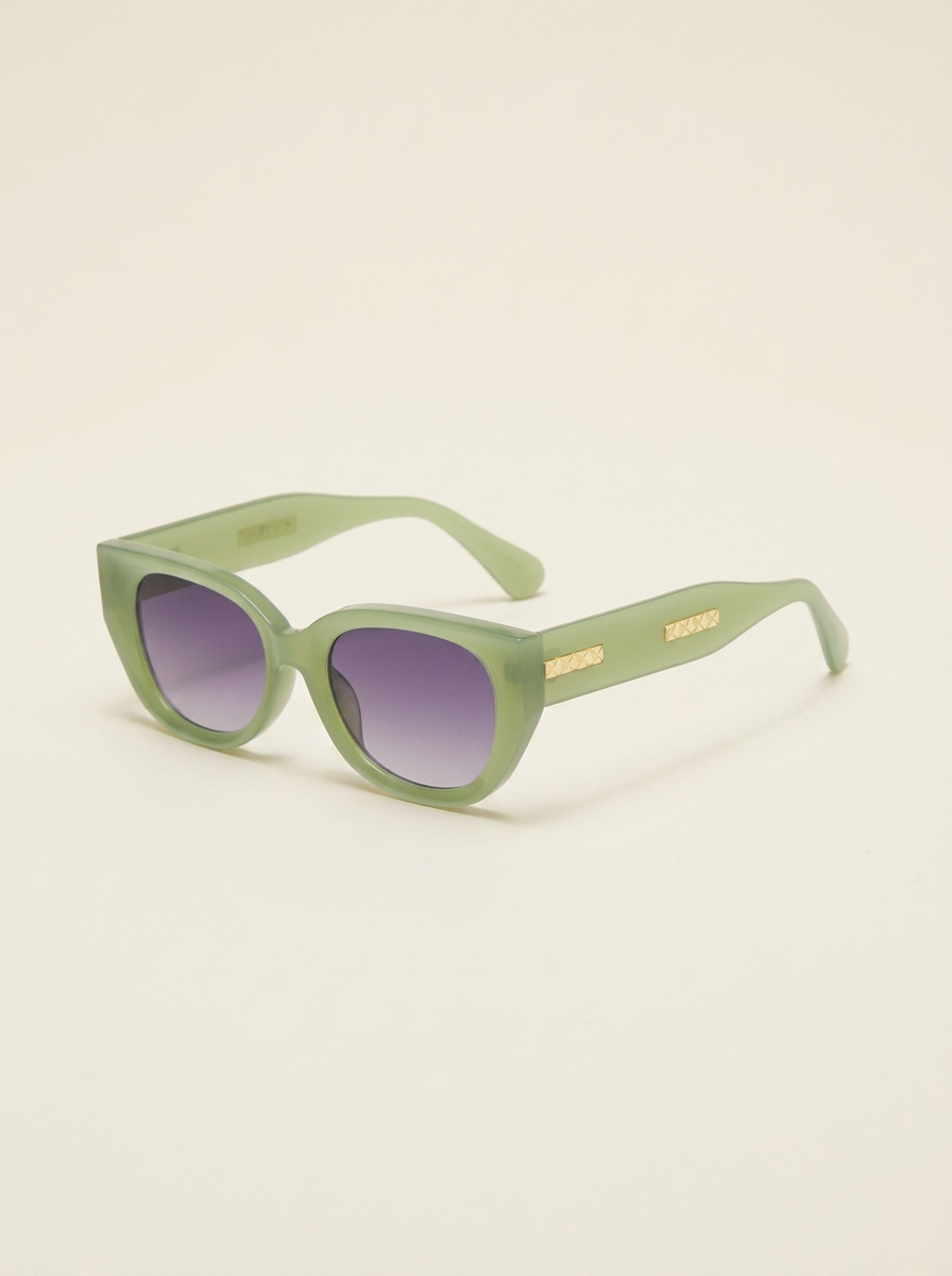 VelouraAvenue Slim Cat-Eye Sunglasses - Sage - Image 3