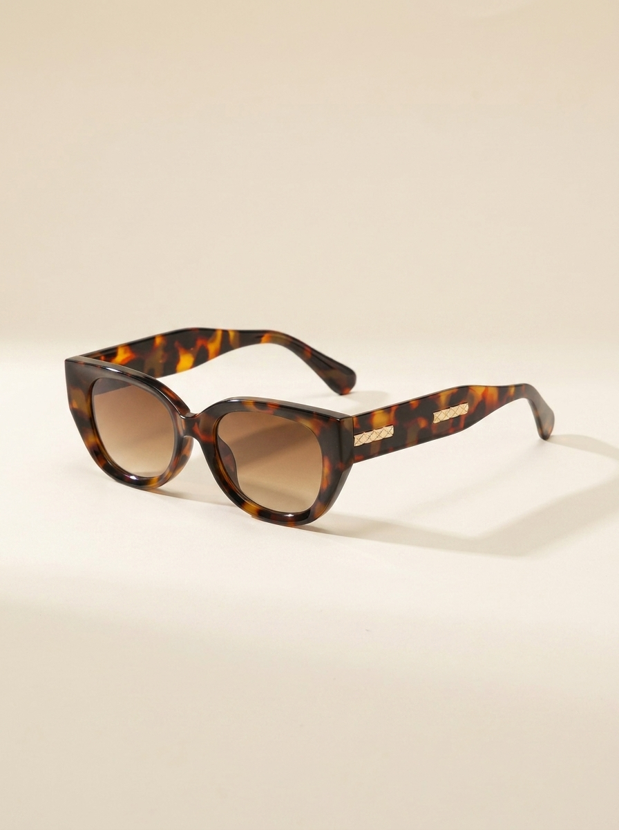 VelouraAvenue Slim Cat-Eye Sunglasses - Brown - Image 6