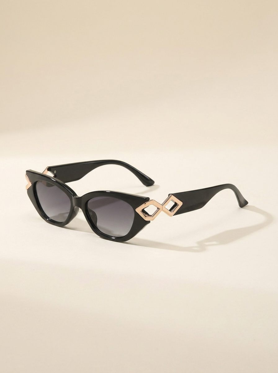 VelouraAvenue Cat-Eye Frame Sunglasses - Gold - Image 1