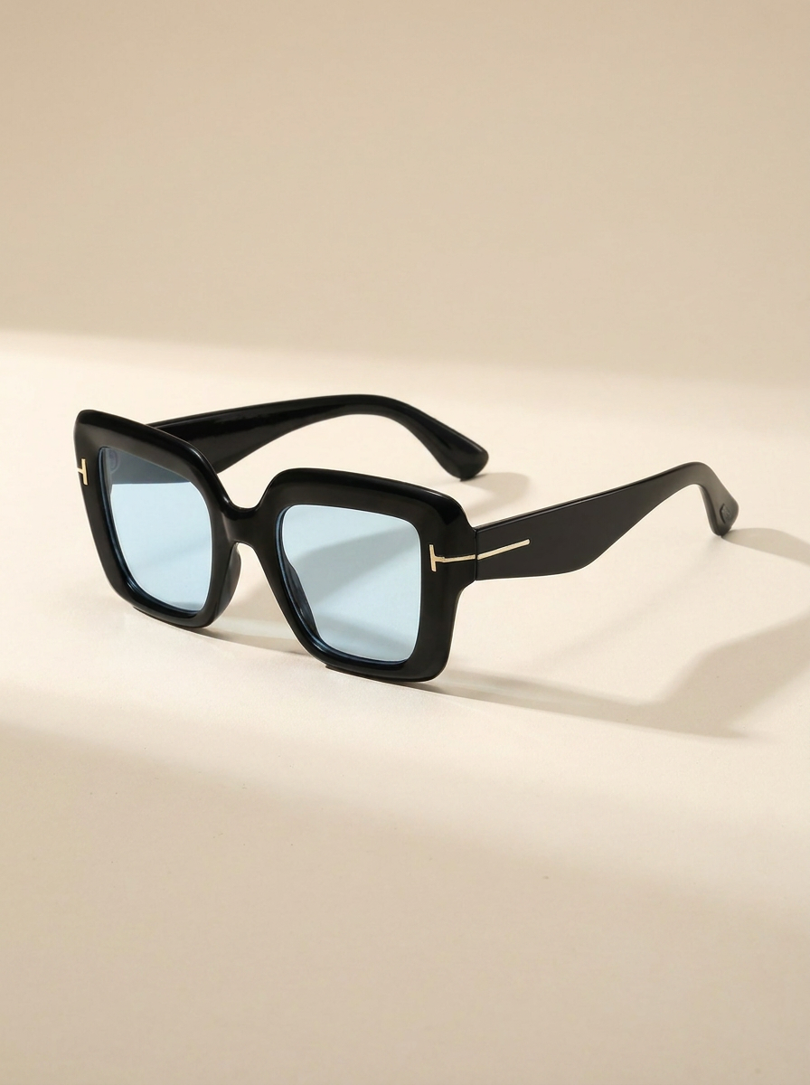 VelouraAvenue Square Sunglasses - Pastel  Blue - Image 1