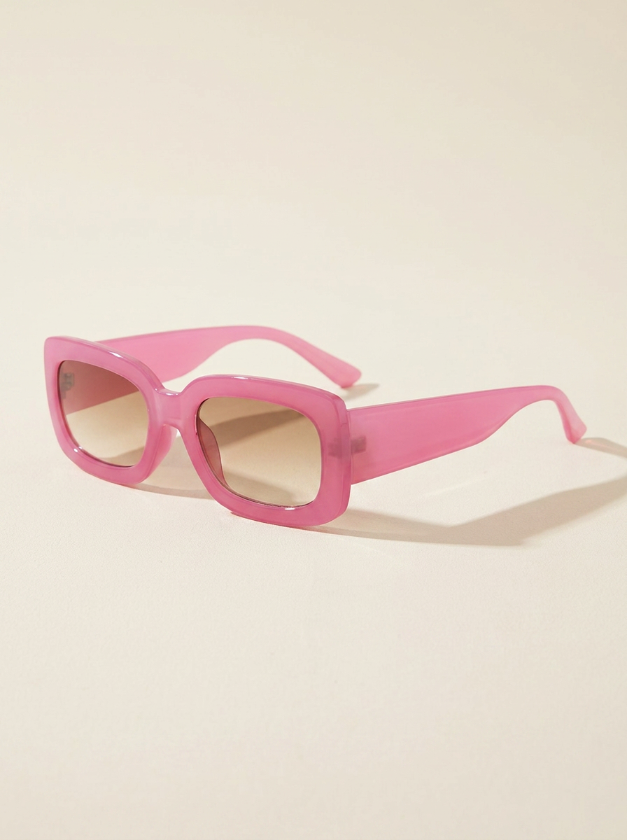 VelouraAvenue Rectangle Frame Sunglasses - Rouge Pink - Image 1