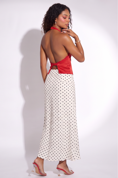 VelouraAvenue Polka Dot Maxi Skirt - White - Image 7