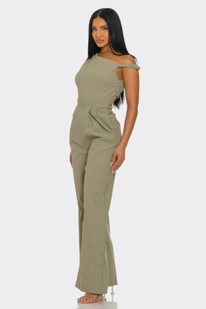 VelouraAvenue Stone One-Shoulder Jumpsuit - Image 2